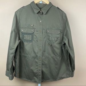 Ralph Lauren Army Green Military Safari UtilityTop